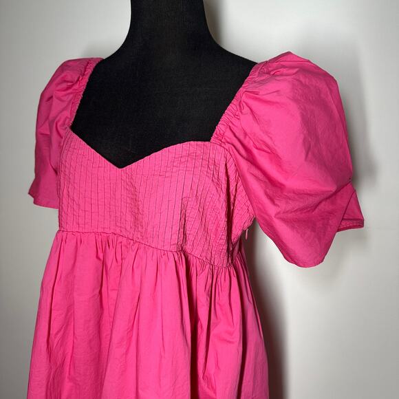 Tuckernuck Hyacinth House Preppy Barbie Pink Mini Puff Sleeves Graduation Dress - Picture 10 of 12